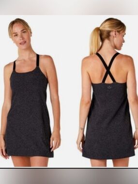 Beyond Yoga Charcoal Space Dye Active Dress